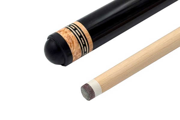 Двухсоставной бильярдный кий для русской пирамиды "Vantex Крокус" (черный граб, корнекап, граб) корона