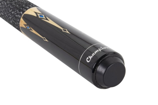 Двухсоставной бильярдный кий для пула "Classic Champion A-3" (черно-натуральный) с оплеткой ирландский лен