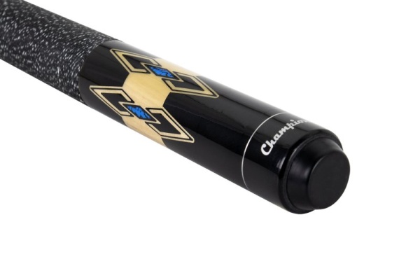 Двухсоставной бильярдный кий для пула "Classic Champion A-1" (черно-натуральный) с оплеткой ирландский лен