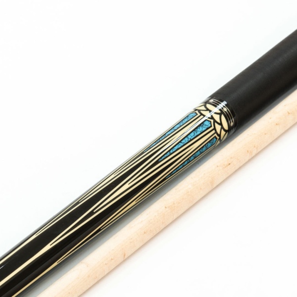 Двухсоставной бильярдный кий для пула "Classic Speed-1" (черный) с оплеткой ирландский лен