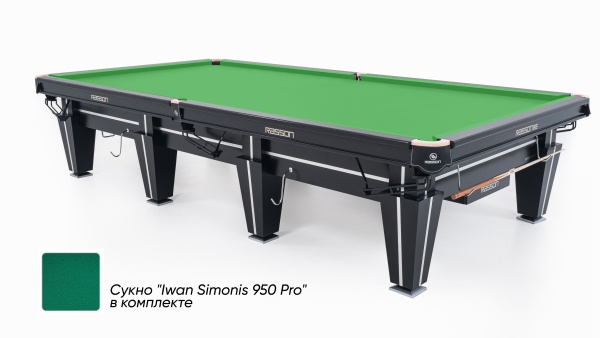 Бильярдный стол для русской пирамиды RASSON "Magnum" (12 футов, черный)