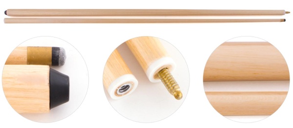 Двухсоставной бильярдный кий для снукера Weekend (удлиненный - 226 cм, коричневый)