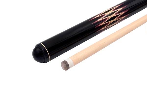 Двухсоставной бильярдный кий для русской пирамиды "Vantex Дорадо" (чёрный граб, граб) корона