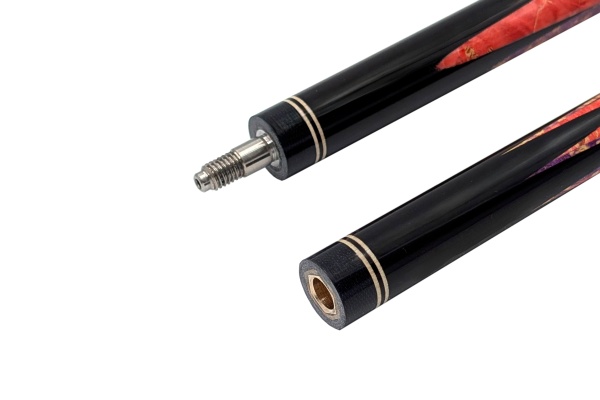 Двухсоставной бильярдный кий для русской пирамиды "Vantex Крокус" (черный граб, корнекап, граб) корона