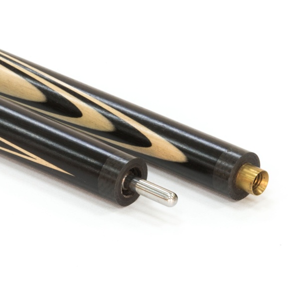 Кий для русского бильярда 2-pc "Классика" (черный граб, граб) 13 запилов