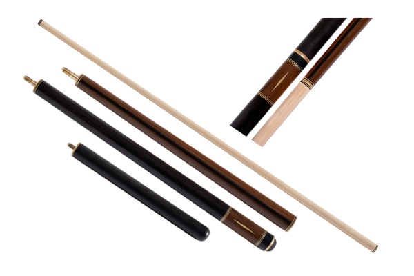 Трехсоставной бильярдный кий для русской пирамиды Константин Лохно "Supernova" (граб, коричневый граб, черный граб), с удлинителем